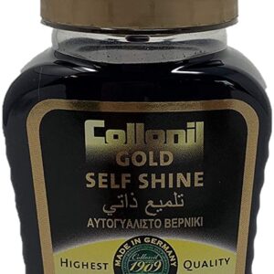 Leather Shoe Polish Self Shine by Collonil - Black - Bring Back The Shine of Smooth Leather Shoes - Quick & Easy to use - Made in Germany - 4.22 Fl Oz