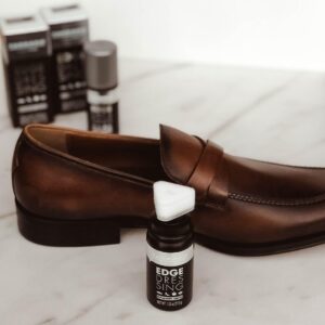Tarrago Edge Dressing Shoe Dye - 35 ml Sole & Heel Edge Dressing, Repairs & Color Coat Leather Shoes Edges - Rubber & Leather Shoe Sole Edge & Heel Polish for Boots & Footwear - Black #18