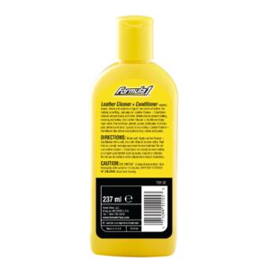 Formula 1 Leather Cleaner and Conditioner, Enriched Leather Conditioner for Car Interior & Upholstery, Shines & Protects, Car Cleaning Supplies, 8 oz