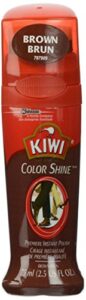 kiwi brown shoe polish and shine | leather shoe cleaner for dress shoes and boots | 2.5 fl oz