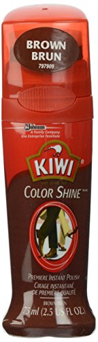 KIWI Brown Shoe Polish and Shine | Leather Shoe Cleaner for Dress Shoes and Boots | 2.5 Fl Oz