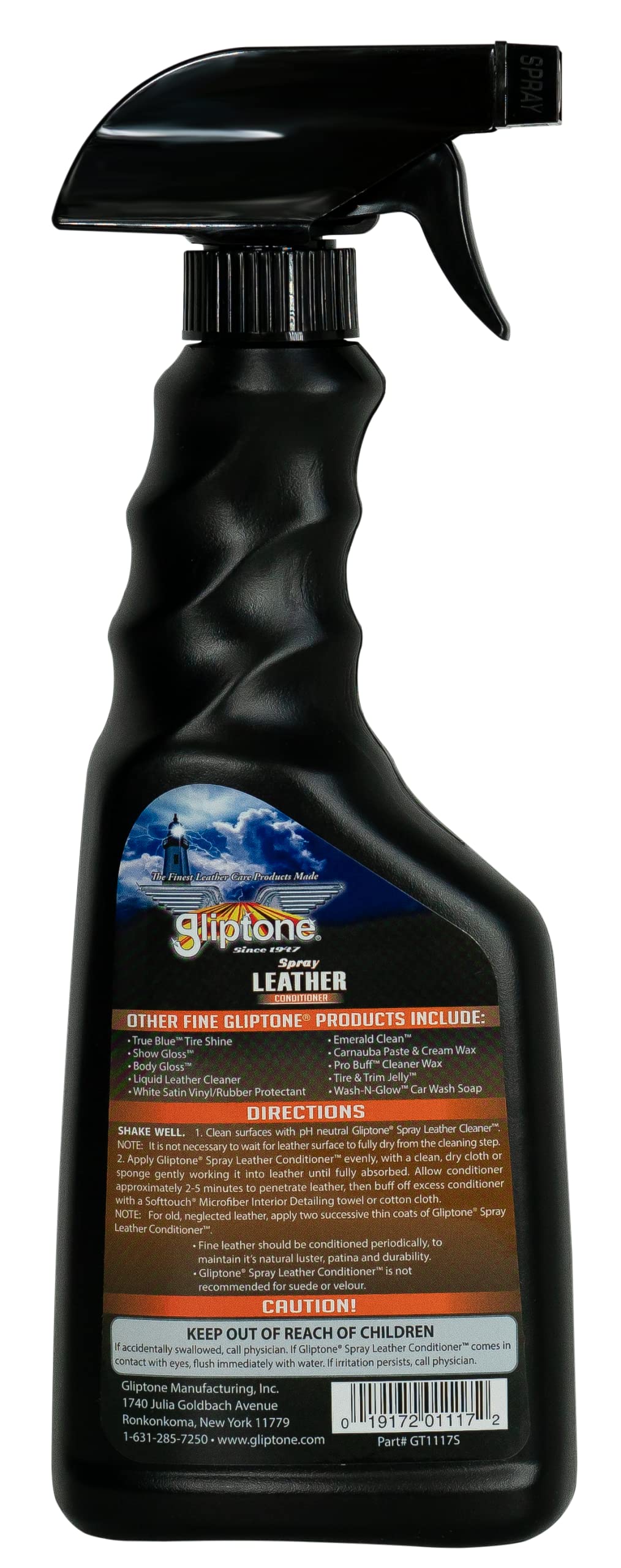 Gliptone Professional Car Care Leather Conditioner Spray for Leather Car Interiors, Seats, Bags, Boots, Jackets and More, 17 oz