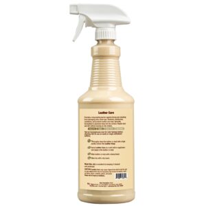 Leather Care Conditioner, UV Protectant, Aircraft Grade Leather Care, Better Than Automotive Products. Excellent for Furniture, car Seats & RV 's, Does not Leave Dirt attracting Residue, 32oz