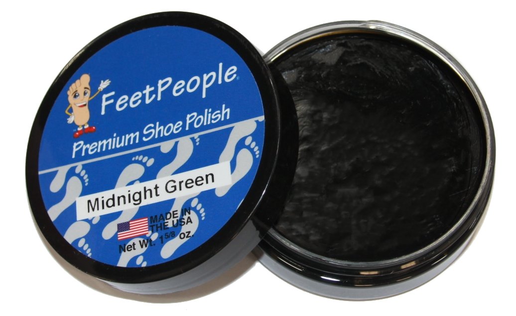 FeetPeople Shoe Polish, 1.625 oz, Midnight Green