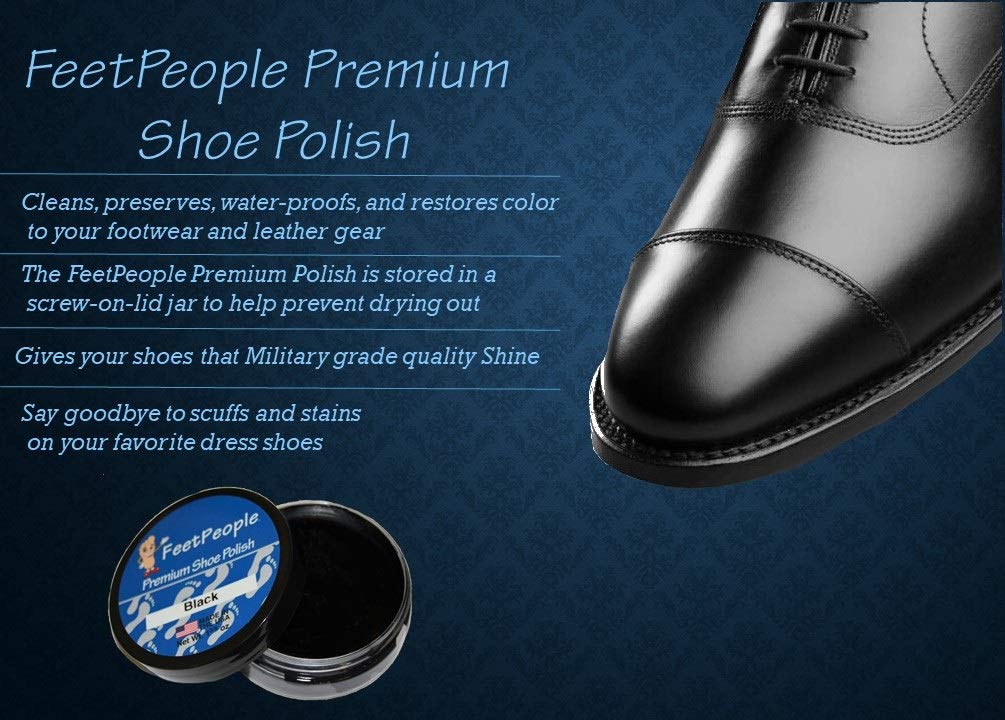 FeetPeople Shoe Polish, 1.625 oz, Midnight Green