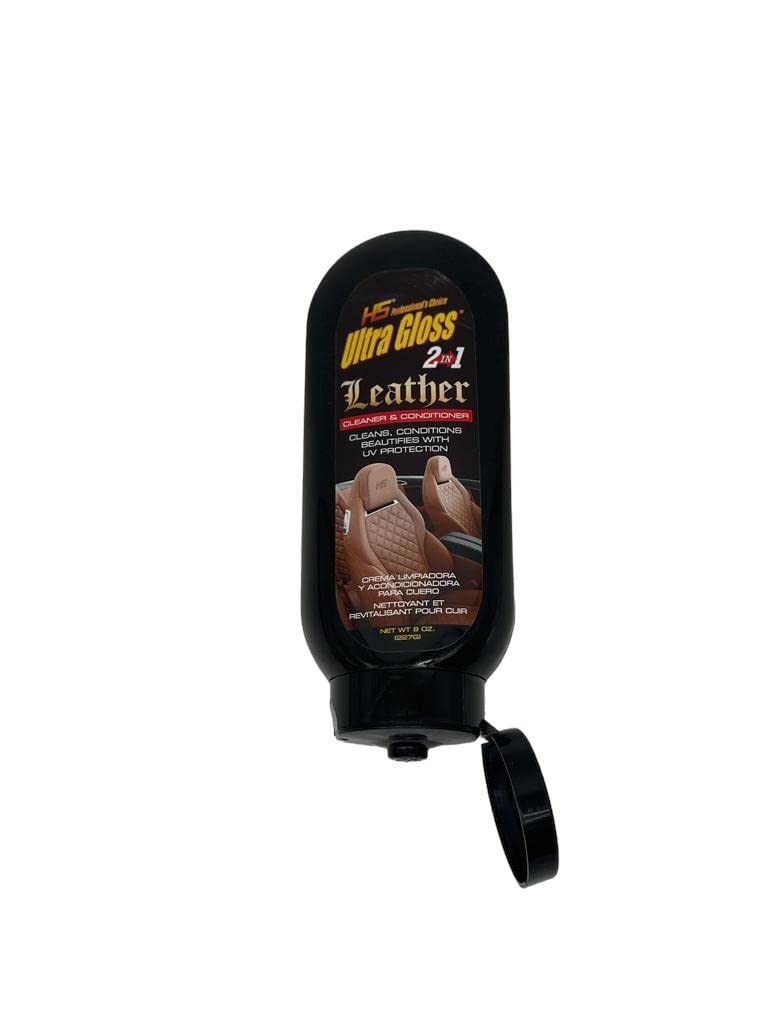 UCS Leather 2 in 1 Cleaner and Conditioner for car interior With UV Protection (8 oz)