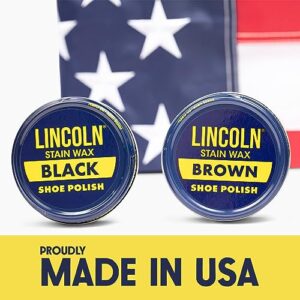 Lincoln Shoe Polish Wax - 2-1/8 oz | Made in USA Since 1925 - Blue