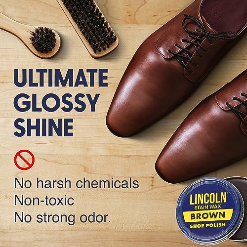 Lincoln Shoe Polish Wax - 2-1/8 oz | Made in USA Since 1925 - Blue