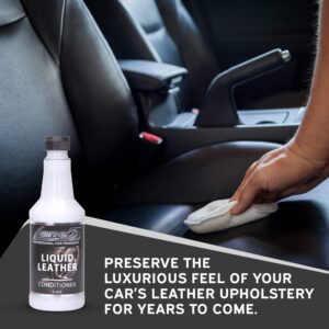 LANE'S Liquid Leather Conditioner- Car Leather Protection, Leather Conditioner- Softens leather, Revives Flexibility, Prevents Fading and Cracking, Easy Application (16 OZ)