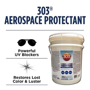 303 Products Aerospace Protectant – UV Protection – Repels Dust, Dirt, & Staining – Smooth Matte Finish – Restores Like-New Appearance – 5 Gallons (30375)