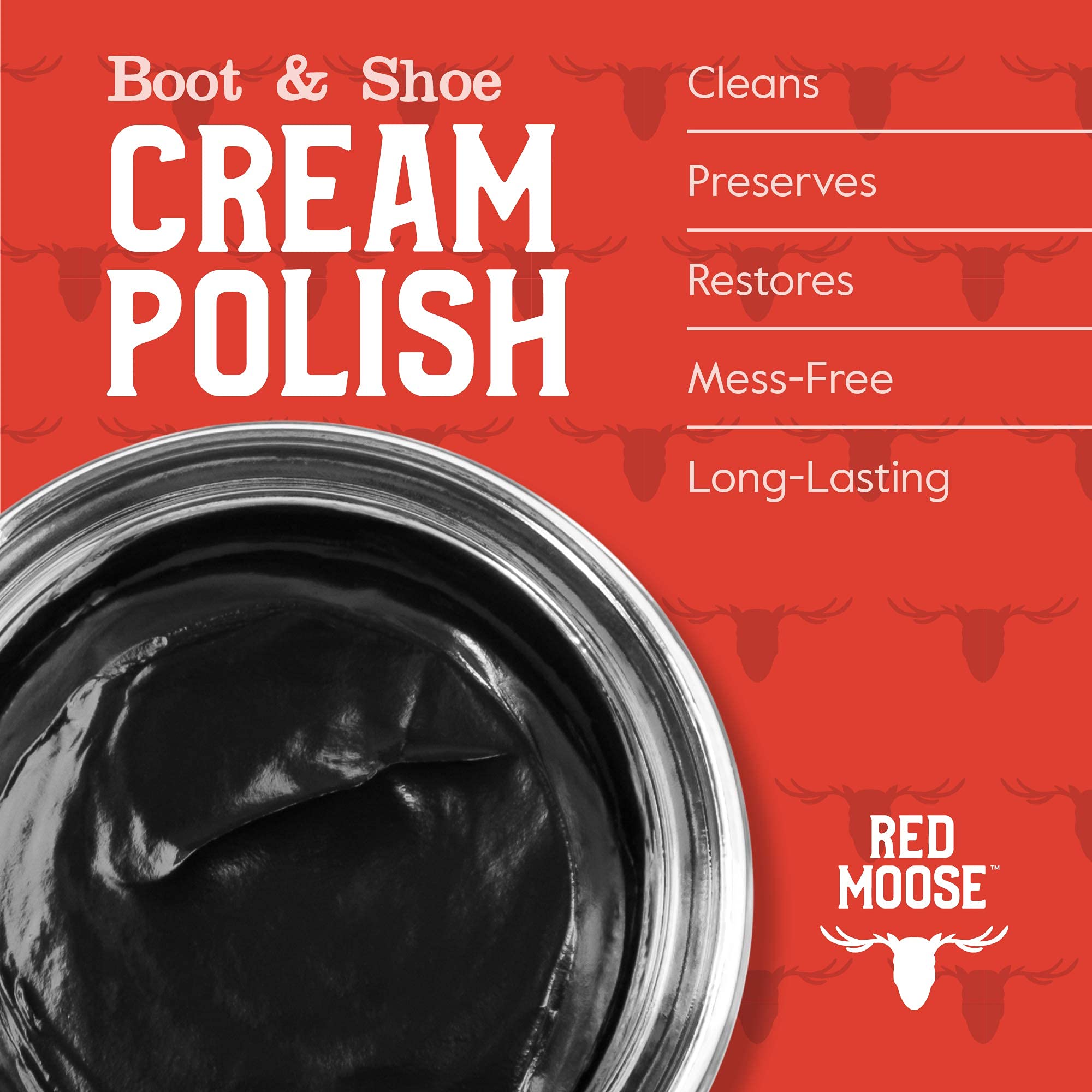 RED MOOSE Premium Boot and Shoe Cream Polish Neutral - Made in the USA