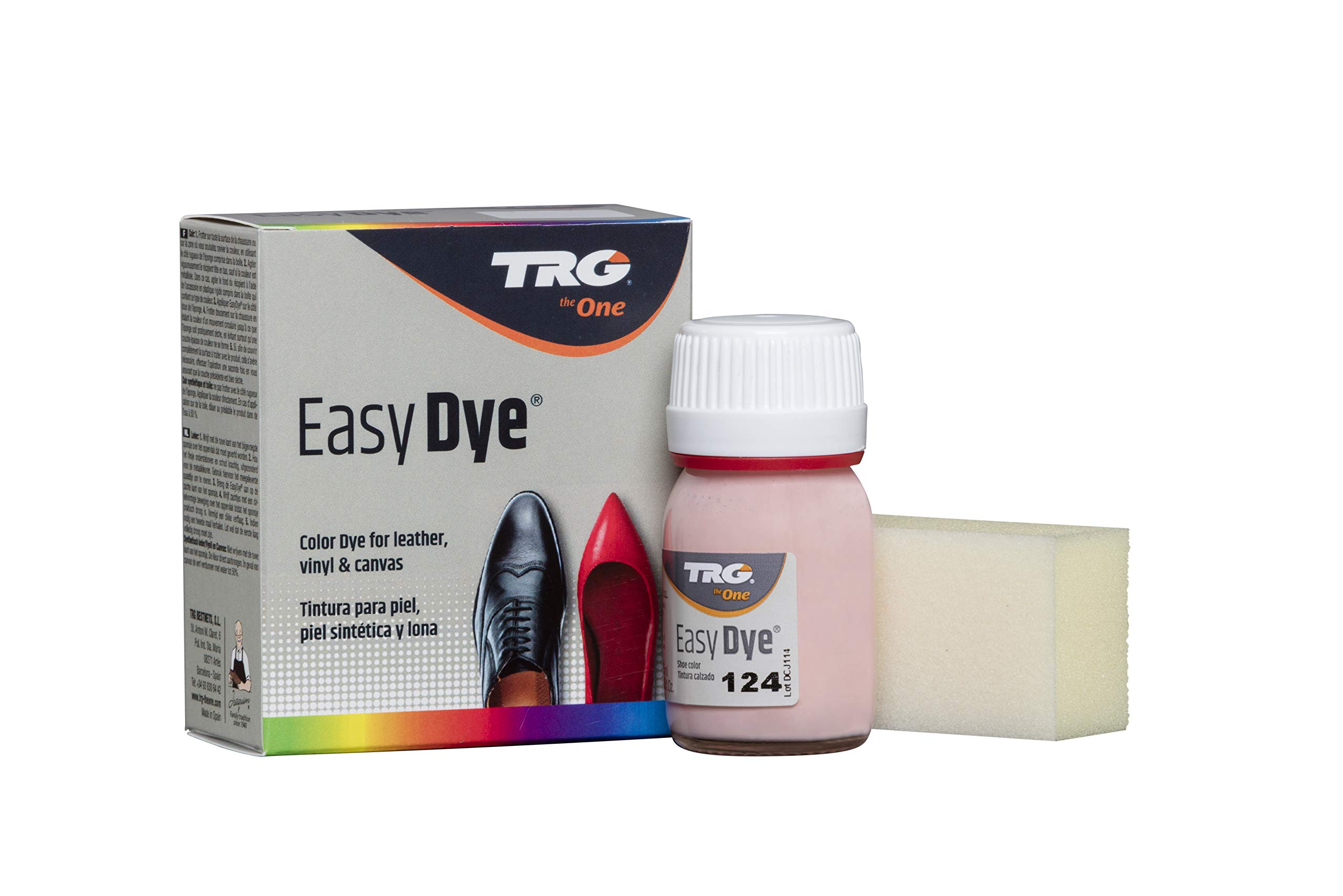 TRG Easy Dye for Leather and Canvas Shoes and Accessories (124 - Rose)