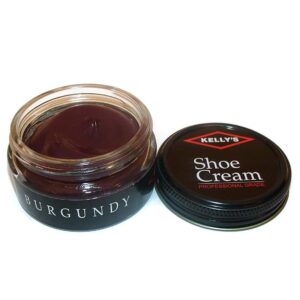 Kelly's Burgundy Shoe Polish 1.5 oz - Professional Leather Shoe Cream