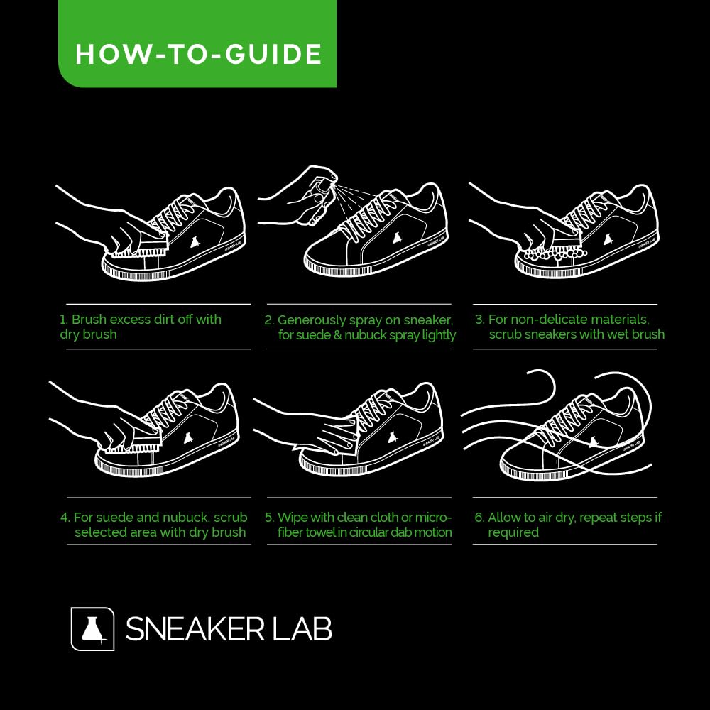 SNEAKER LAB Shoe Cleaner Spray - Perfect For Suede, Leather & Various Other Materials 1.7 oz