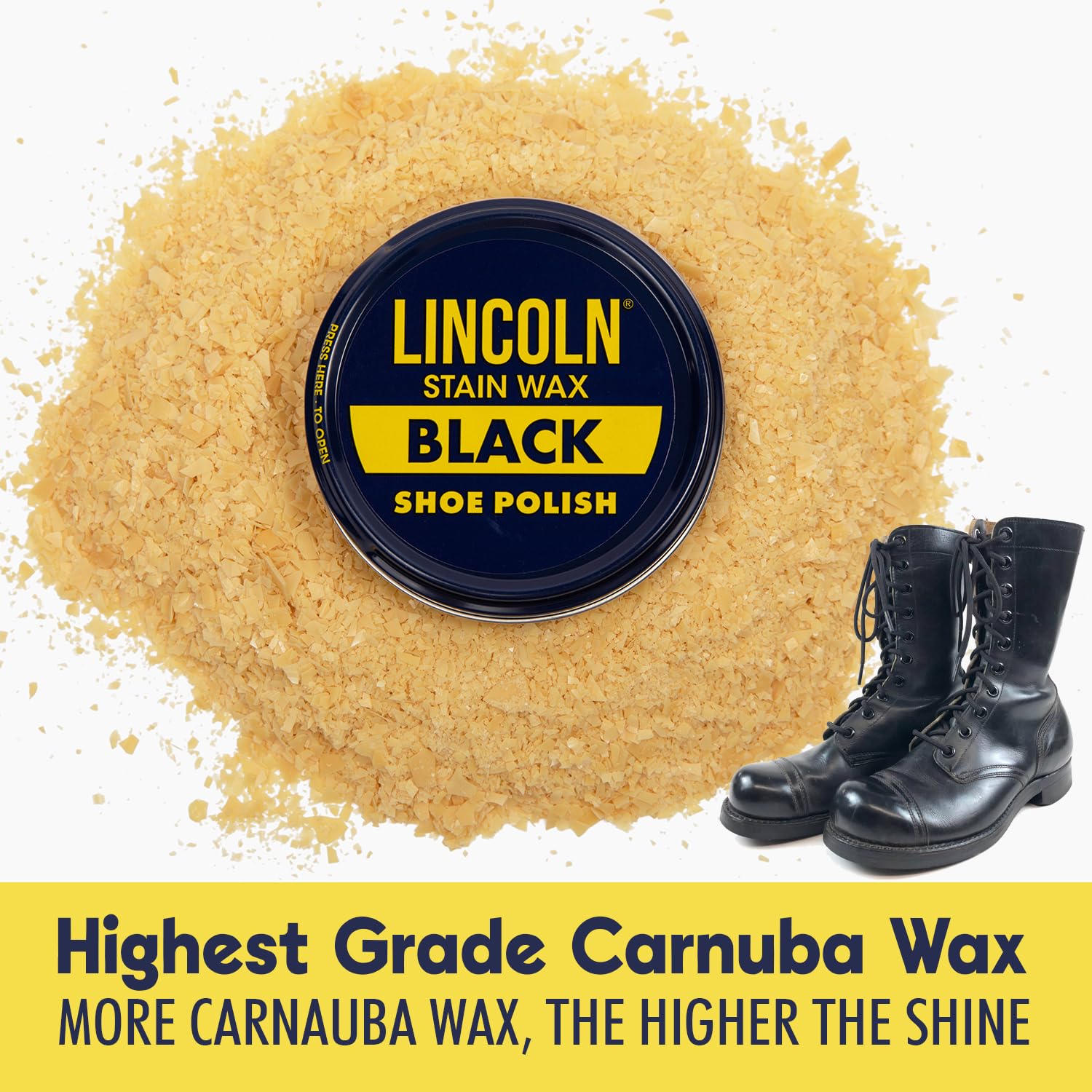 Lincoln Stain Wax Shoe Polish Black, Brown, Neutral Variety 3 fl oz, 3 Pack