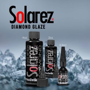 SOLAREZ Diamond Glaze UV Cure Art Resin - Durable, Glossy, Water Clear, Scratch Resistant - Small Cast Jewelry, Fishing Lures, Dolls, Hobby, RC, Crafts ~ Cures in Mins, NO ODOR, Made in USA (Quart)