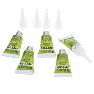 The Beadsmith Zap-A-Gap Glue – 5 Pack, Single Use .01 fl. oz tube – Cyanoacrylate (CA) Medium Viscosity Adhesive – Fills Gaps and Bonds to Multiple Surfaces – Use for DIY Crafts