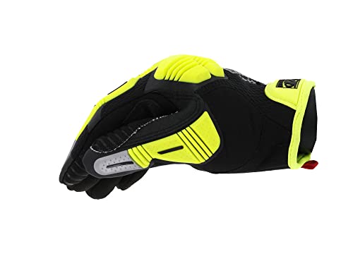 Mechanix Wear Size 8 M-Pact E5 Armortex And TrekDry And D3O Hi-Viz Cut Resistant Gloves, Fluorescent Yellow & Black, Small (SMP-C91-008)