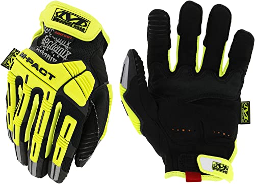 Mechanix Wear Size 8 M-Pact E5 Armortex And TrekDry And D3O Hi-Viz Cut Resistant Gloves, Fluorescent Yellow & Black, Small (SMP-C91-008)