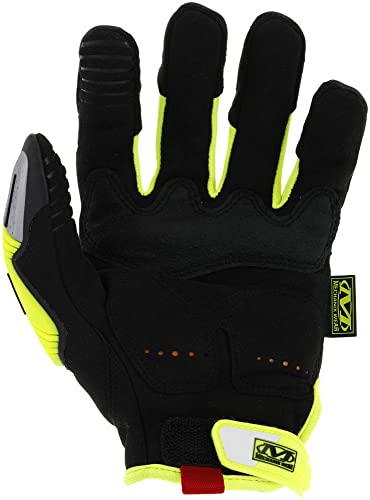 Mechanix Wear Size 8 M-Pact E5 Armortex And TrekDry And D3O Hi-Viz Cut Resistant Gloves, Fluorescent Yellow & Black, Small (SMP-C91-008)