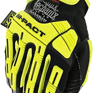 Mechanix Wear Size 8 M-Pact E5 Armortex And TrekDry And D3O Hi-Viz Cut Resistant Gloves, Fluorescent Yellow & Black, Small (SMP-C91-008)