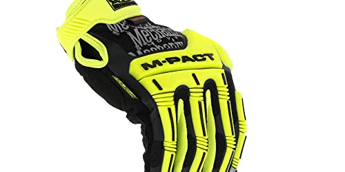 Mechanix Wear Size 8 M-Pact E5 Armortex And TrekDry And D3O Hi-Viz Cut Resistant Gloves, Fluorescent Yellow & Black, Small (SMP-C91-008)