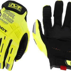 Mechanix Wear: Hi-Viz M-Pact Work Gloves (Small, Fluorescent Yellow)