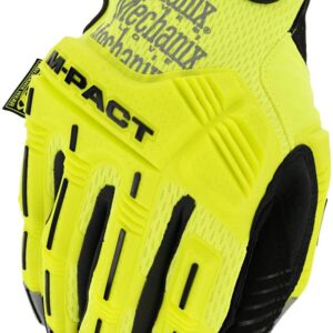 Mechanix Wear: Hi-Viz M-Pact Work Gloves (Small, Fluorescent Yellow)