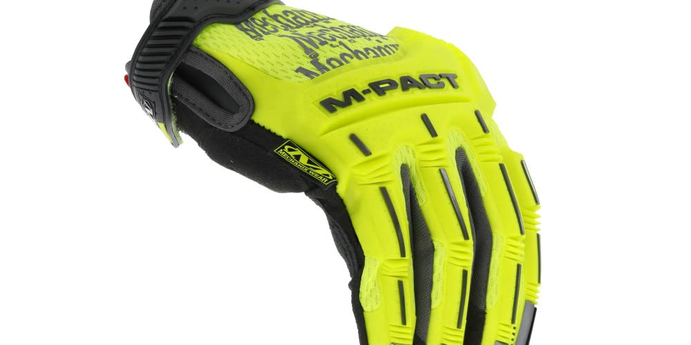 Mechanix Wear: Hi-Viz M-Pact Work Gloves (Small, Fluorescent Yellow)