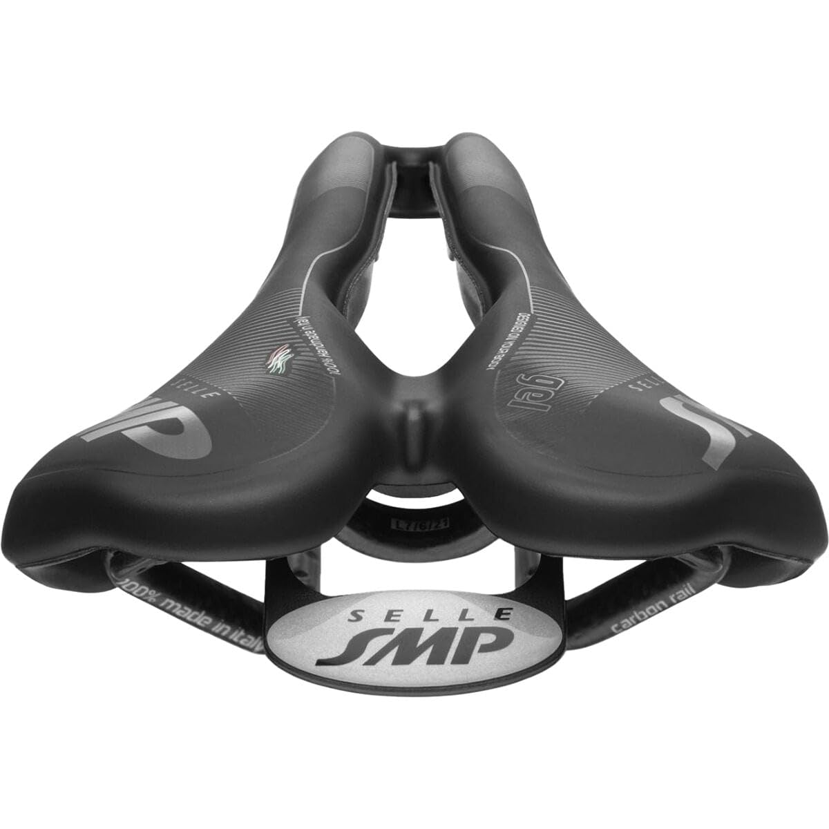 Selle Smp Vt20-Gel with Carbon Rail Saddle Matte Black, 142Mm