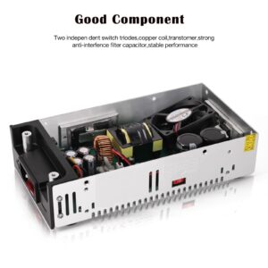 New Version AC to DC Converter,Titoe SMPS 110V-220V AC to 12V DC Converter Power Supply Adjustable Switch Power Supply Transformer Max 50A 600W Built in Cooling Fan