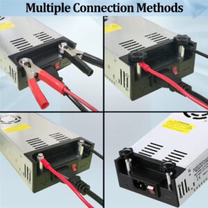 New Version DC 12V 50A 600W Switching Power Supply Adapter 110V AC to 12V DC Converter Power Supply Transformer PSU for 12Volt Motor Pump CCTV Security Camera Car Stereo 3D Printer and More 12V Device