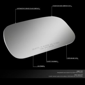 DNA MOTORING SMP-003-R Factory OE Style Right/Passenger Side Door Rear View Mirror Glass Lens [Compatible with 92-94 Blazer / 88-98 C1500-3500/88-00 C2500 C3500 / 95-00 Tahoe / 92-99 Yukon]