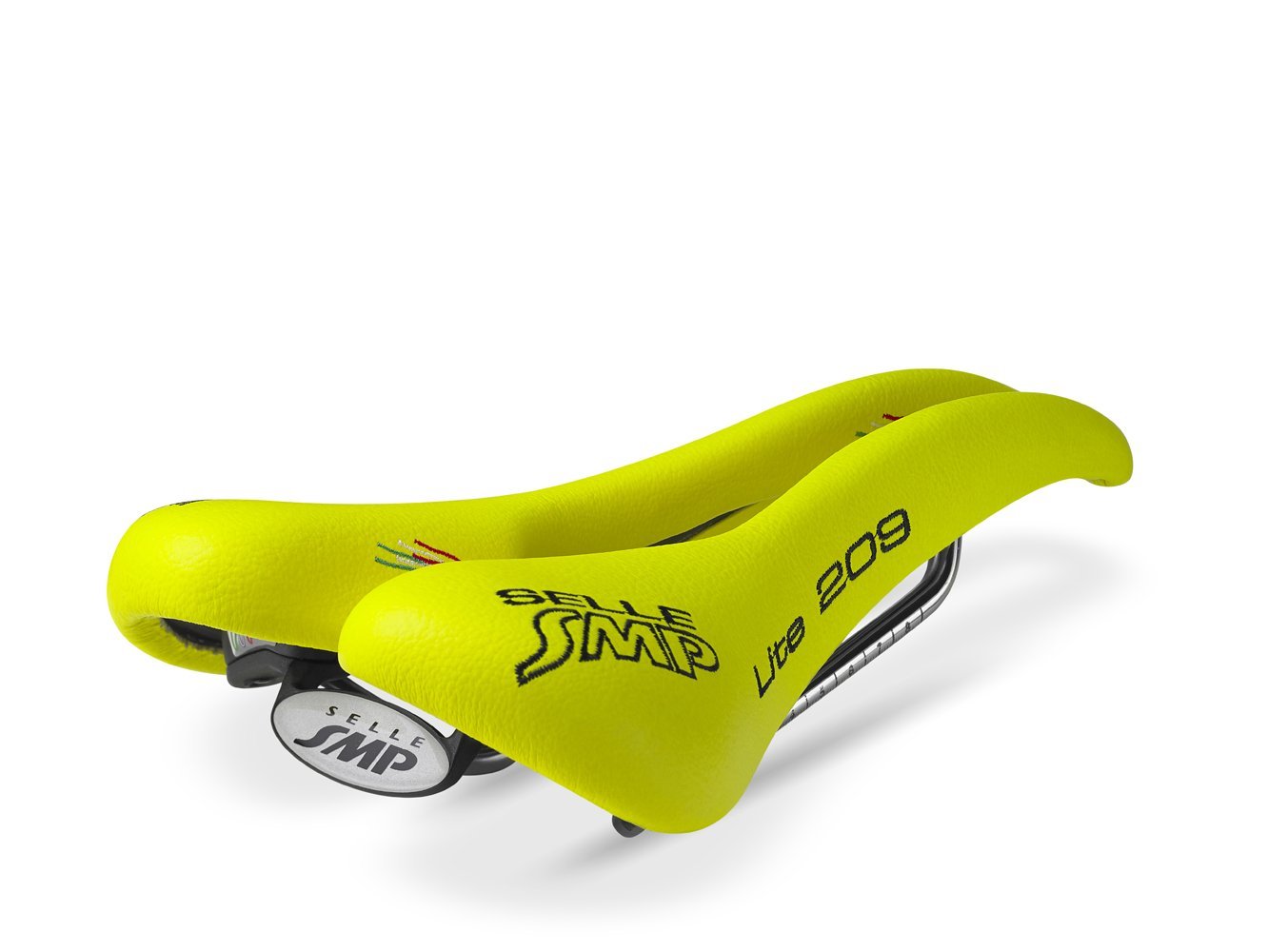 Selle SMP Lite 209 Bicycle Saddle Fluorescent Yellow Synthetic Road Mountain