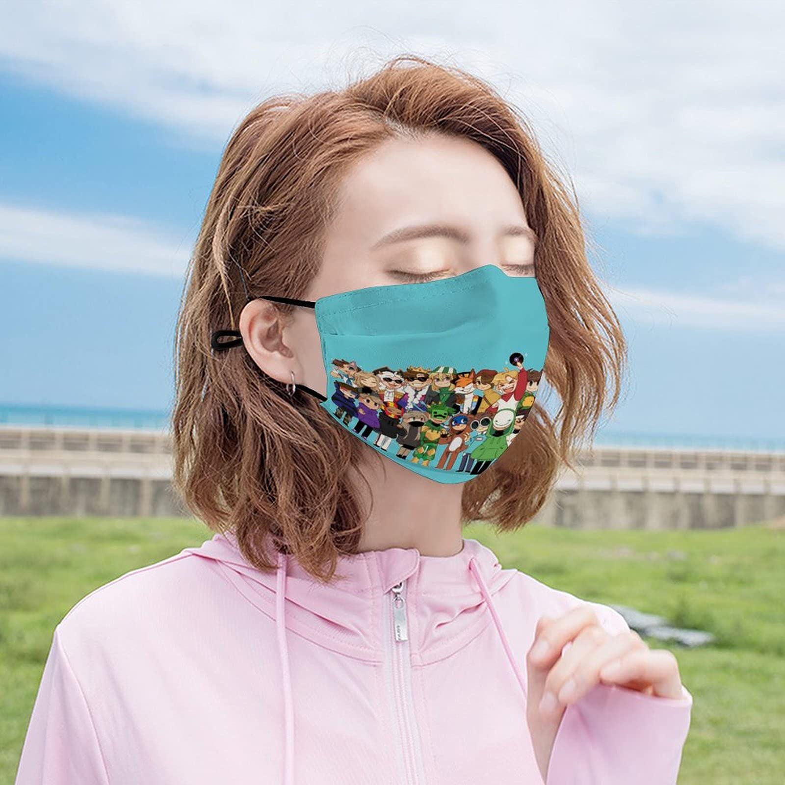 Dream SMP Lmanburg Merch Decor Mask Breathable Neck Gaiter Reusable Mouth Cover Face Decor Balaclava for Men and Women 1 PCS