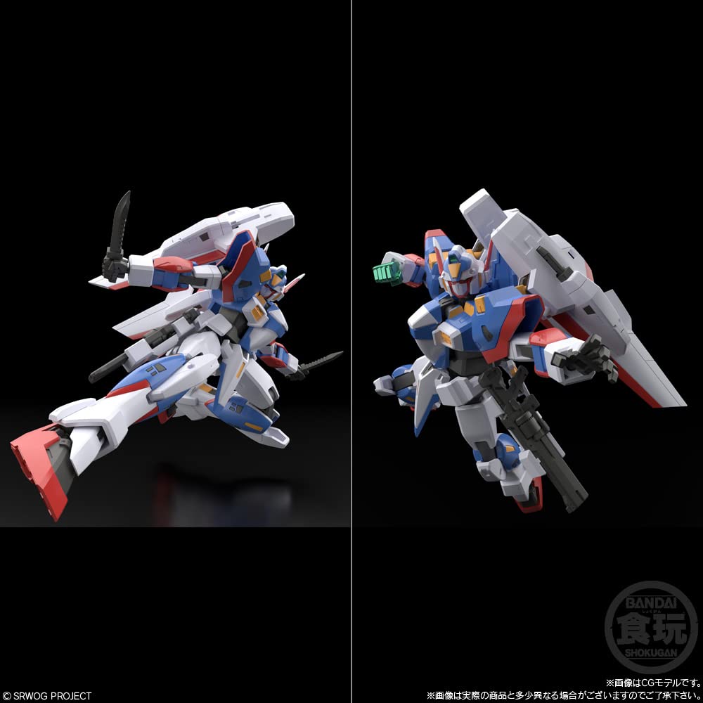 SMP [SHOKUGAN Modeling Project] Super Robot War OG R-1 & R-Gun (2 Pieces), Candy Toy, Chewing Gum (Super Robot War) Original Generation