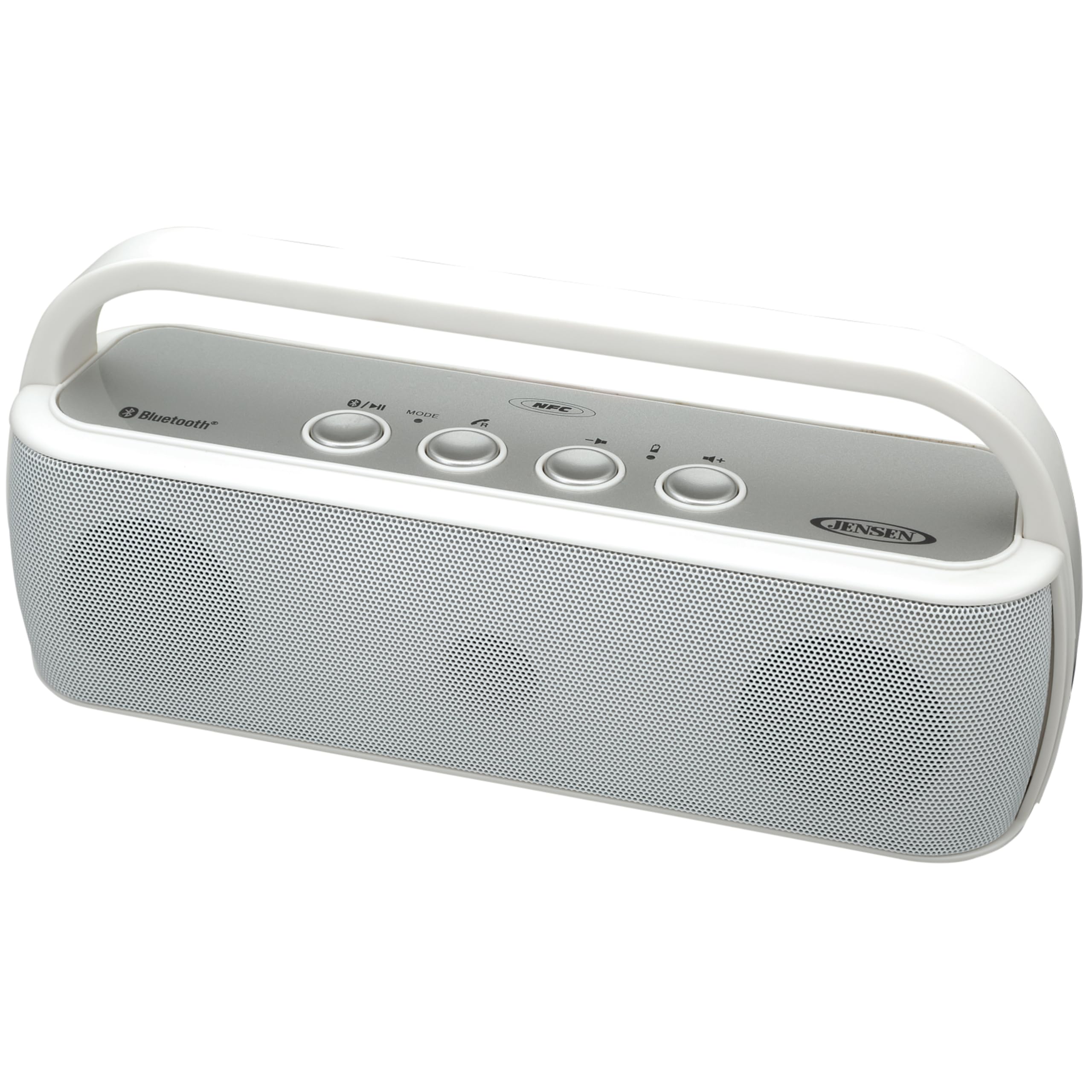 JENSEN SMPS-627-W Bluetooth Portable Wireless Stereo Speaker, White