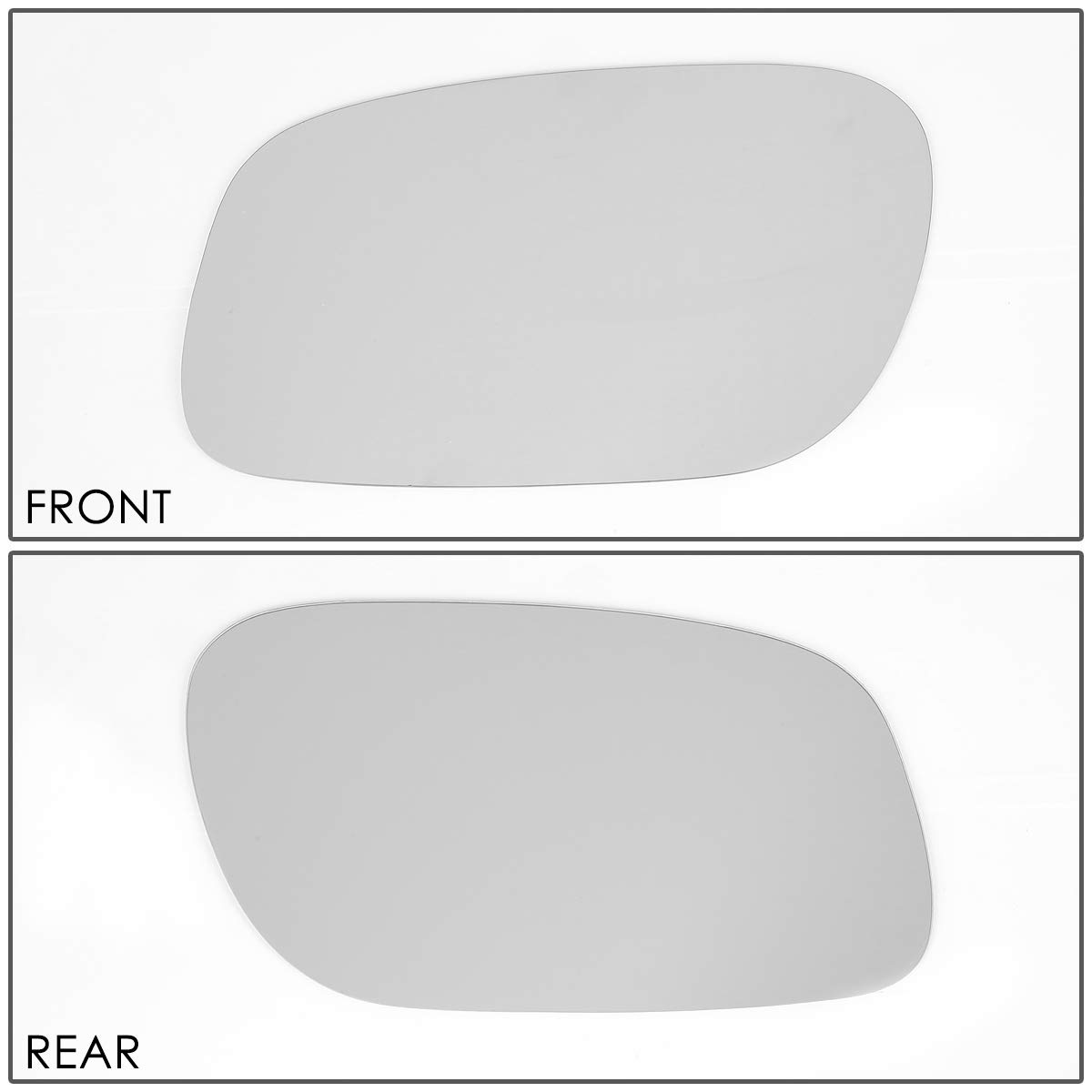DNA MOTORING SMP-074-L Factory OE Style Left/Driver Side Door Rear View Mirror Glass Lens [Compatible with 98-11 Town Car Fits Models without Heated Mirrors]
