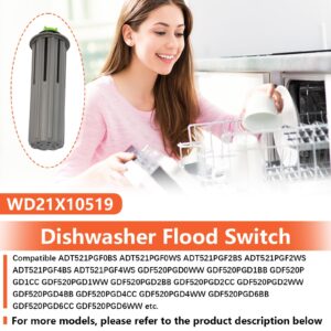 New Upgrade WD21X10519 GE Dishwasher Flood Switch Compatible gdt gdf series GE Appliance Switch Flood Asm Replacement WD21X10492 WD21X20204 3028650 PS8690623 AP5781465