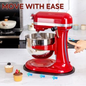 Mixer Slider Mat For Kitchen Aid Bowl Lift 5-8 Qt Stand Mixer Wood Sliding Tray for Stand Mixer, Kitchen Appliance Slider Easy to Move, Kitchenaid Mixer Accessories Kitchen Worktops Protection