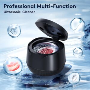 Ultrasonic U-V Cleaner for Dentures, Retainer, Mouth Guard, Aligner, Whitening Trays, Toothbrush Head, 45kHz Ultrasonic Retainer Cleaner Machine for All Dental Appliances, Jewelry, Diamonds