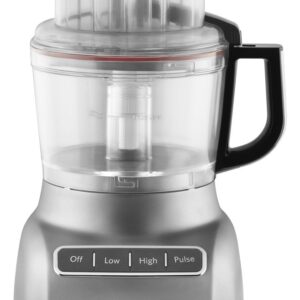 KitchenAid RKFP0922CU Food Processor with ExactSlice System 9-Cup, Contour Silver, (Renewed)