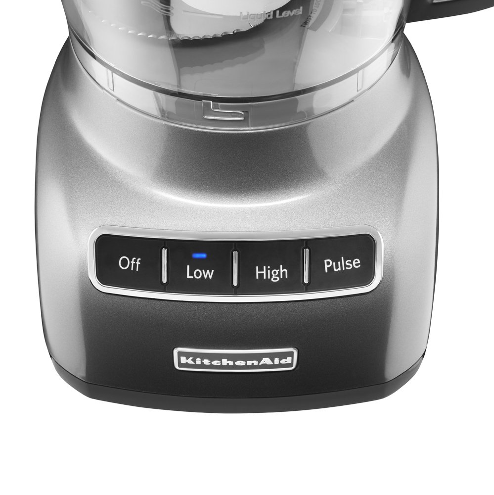 KitchenAid RKFP0922CU Food Processor with ExactSlice System 9-Cup, Contour Silver, (Renewed)