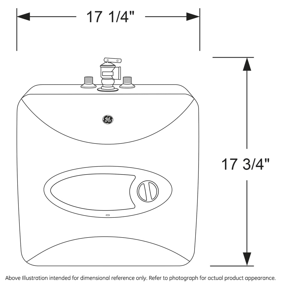 GE Appliances 6 Gallon, Versatile Mini Tank Electric Water Heater with Adjustable Thermostat, Easily Installs Under Sink, 120v