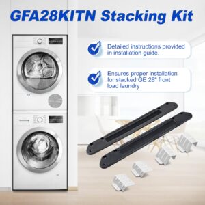 GFA28KITN Stacking Kit for GE 28"W Washer Dryer Stack Bracket Kit - Compatible with GE 28 inch Width Front Load Washers and Dryers Laundry Stacking Kit [Patented]