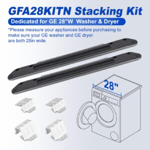 GFA28KITN Stacking Kit for GE 28"W Washer Dryer Stack Bracket Kit - Compatible with GE 28 inch Width Front Load Washers and Dryers Laundry Stacking Kit [Patented]