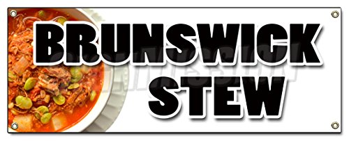 Brunswick STEW Banner Sign Hearty Southern Style Homemade Slow Cooked