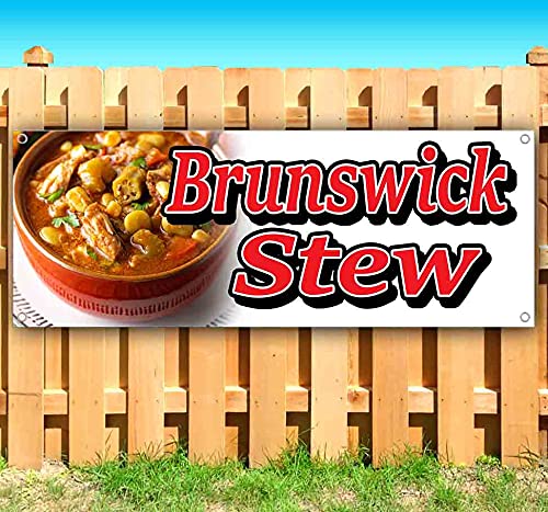 Brunswick Stew Banner 13 oz | Non-Fabric | Heavy-Duty Vinyl Single-Sided With Metal Grommets