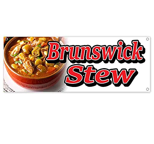 Brunswick Stew Banner 13 oz | Non-Fabric | Heavy-Duty Vinyl Single-Sided With Metal Grommets