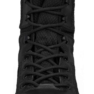 Tactical Research MAXX 8Z 8” Ultra-Cushioned Maximalist Black Tactical Boots for Men with Zipper - Designed for Police, EMS, and Security with Slip-Resistant Vibram Outsole, Black - 12 W